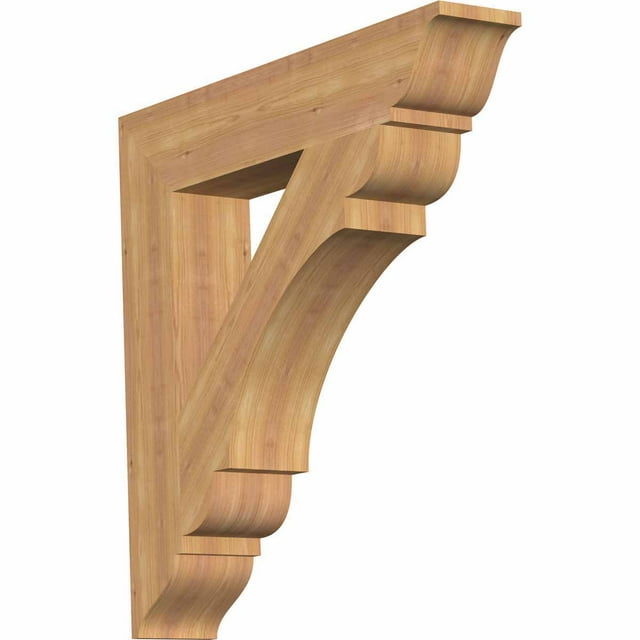 Ekena Millwork 5 1/2"W x 32"D x 32"H Olympic Traditional Smooth Bracket, Western Red Cedar