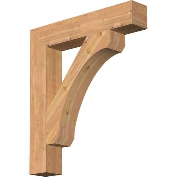 Ekena Millwork 5 1/2"W x 32"D x 36"H Legacy Block Smooth Bracket, Western Red Cedar