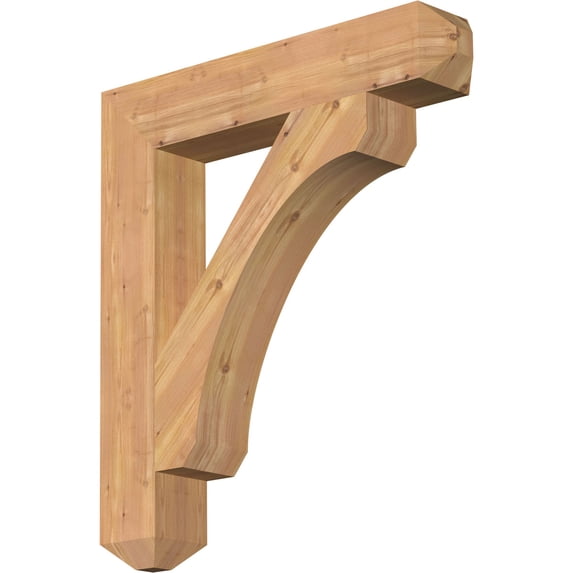 Ekena Millwork 5 1/2"W x 32"D x 36"H Legacy Craftsman Smooth Bracket, Western Red Cedar