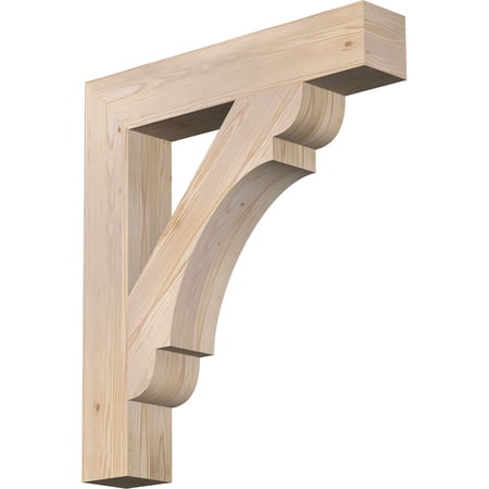 Ekena Millwork 5 1/2"W x 32"D x 36"H Olympic Block Smooth Bracket, Douglas Fir