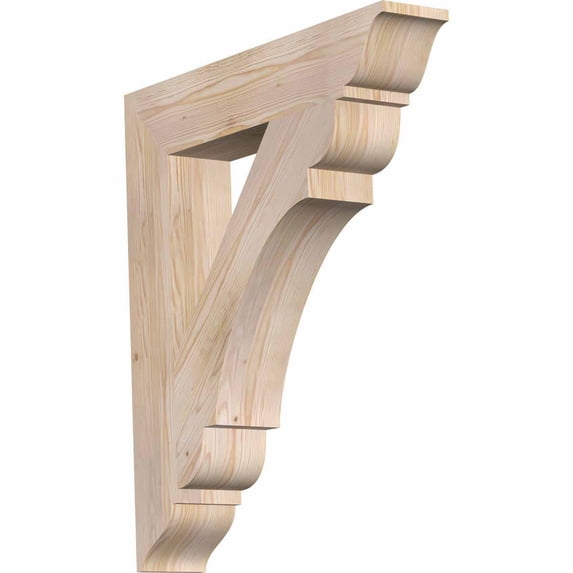 Ekena Millwork 5 1/2"W x 32"D x 36"H Olympic Traditional Smooth Bracket, Douglas Fir