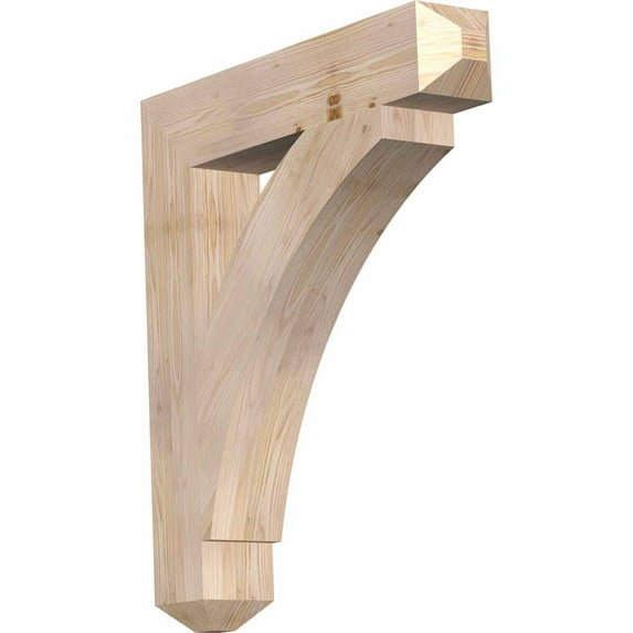 Ekena Millwork 5 1/2"W x 32"D x 36"H Thorton Craftsman Smooth Bracket, Douglas Fir