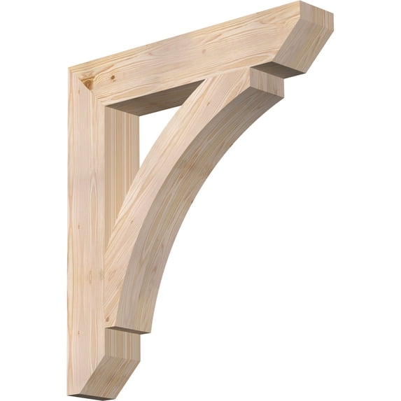 Ekena Millwork 5 1/2"W x 32"D x 36"H Thorton Slat Smooth Bracket, Douglas Fir