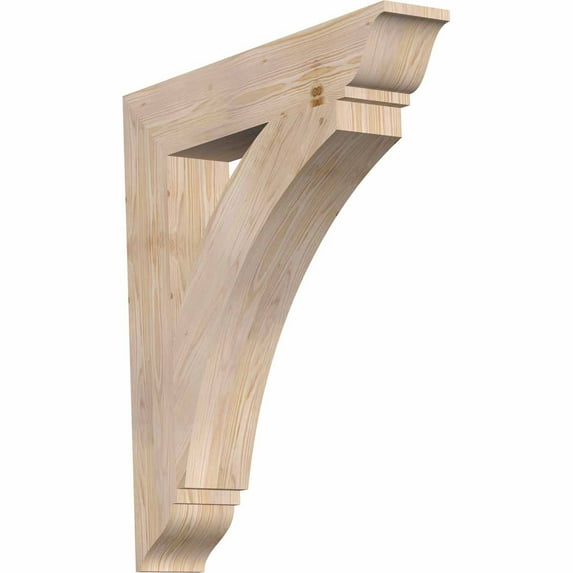Ekena Millwork 5 1/2"W x 32"D x 36"H Thorton Traditional Smooth Bracket, Douglas Fir
