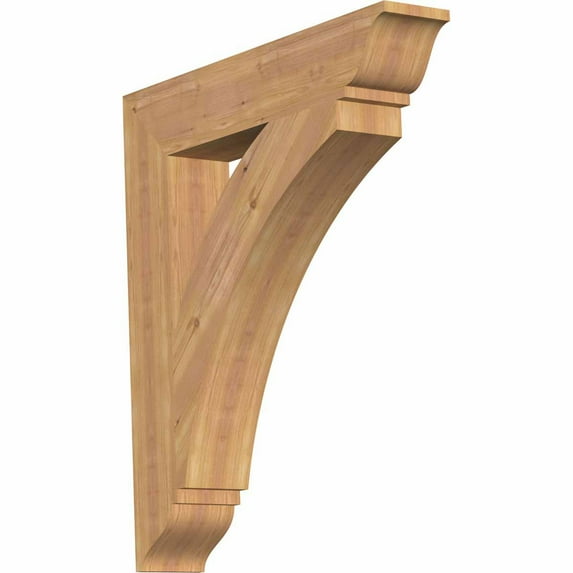Ekena Millwork 5 1/2"W x 32"D x 36"H Thorton Traditional Smooth Bracket, Western Red Cedar