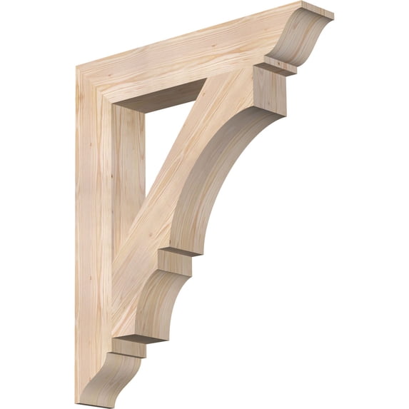 Ekena Millwork 5 1/2"W x 32"D x 38"H Balboa Traditional Smooth Bracket, Douglas Fir