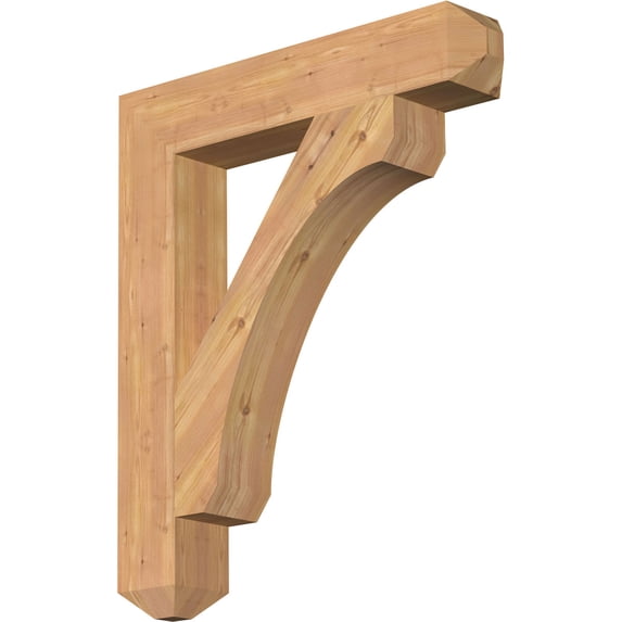Ekena Millwork 5 1/2"W x 32"D x 38"H Legacy Craftsman Smooth Bracket, Western Red Cedar