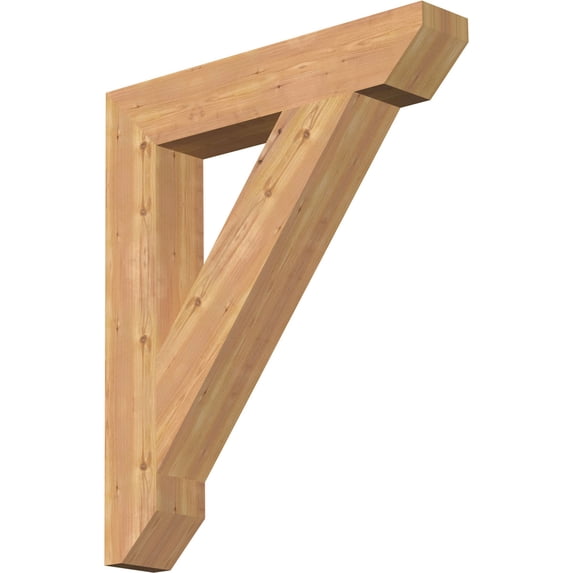 Ekena Millwork 5 1/2"W x 32"D x 38"H Traditional Slat Smooth Bracket, Western Red Cedar