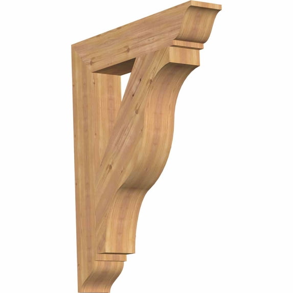 Ekena Millwork 5 1/2"W x 32"D x 40"H Funston Traditional Smooth Bracket, Western Red Cedar