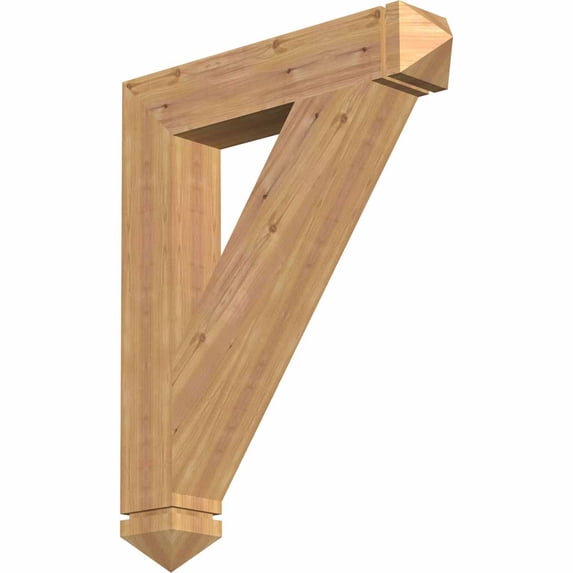 Ekena Millwork 5 1/2"W x 32"D x 40"H Traditional Arts & Crafts Smooth Bracket, Western Red Cedar
