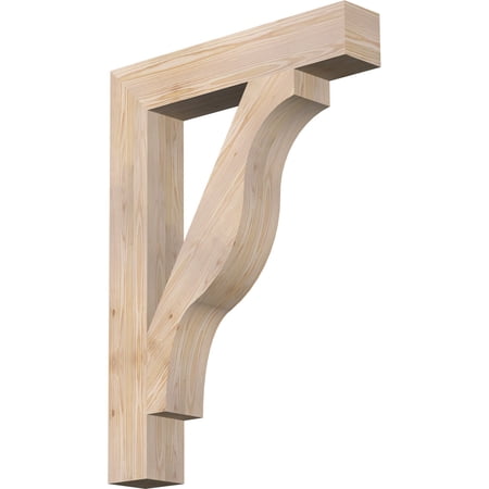 Ekena Millwork 5 1/2"W x 32"D x 44"H Funston Block Smooth Bracket, Douglas Fir