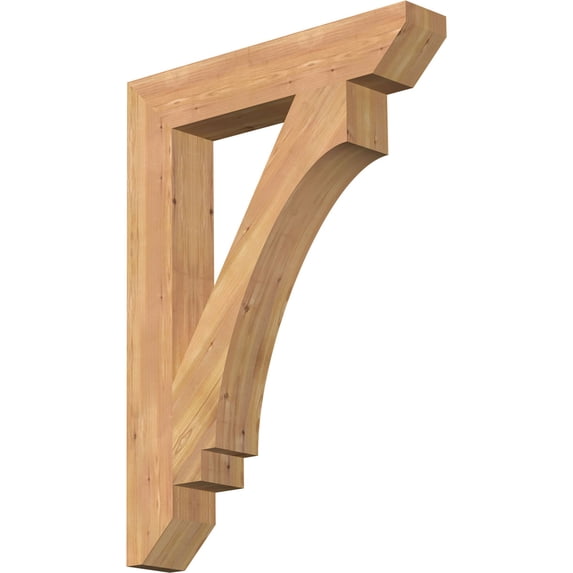Ekena Millwork 5 1/2"W x 32"D x 44"H Imperial Slat Smooth Bracket, Western Red Cedar