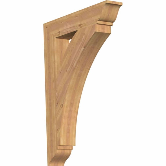 Ekena Millwork 5 1/2"W x 32"D x 44"H Thorton Traditional Smooth Bracket, Western Red Cedar