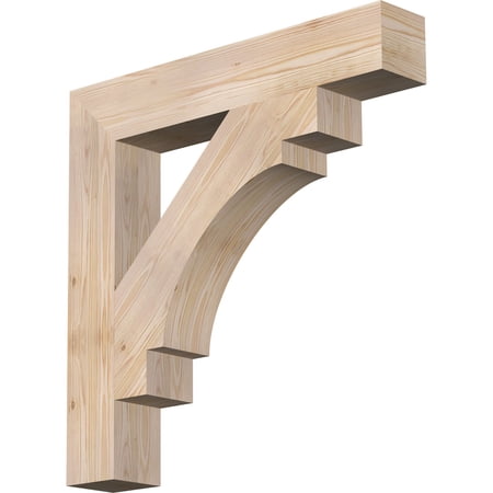 Ekena Millwork 5 1/2"W x 34"D x 34"H Merced Block Smooth Bracket, Douglas Fir