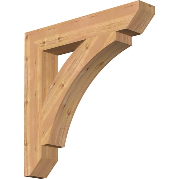 Ekena Millwork 5 1/2"W x 34"D x 34"H Thorton Slat Smooth Bracket, Western Red Cedar