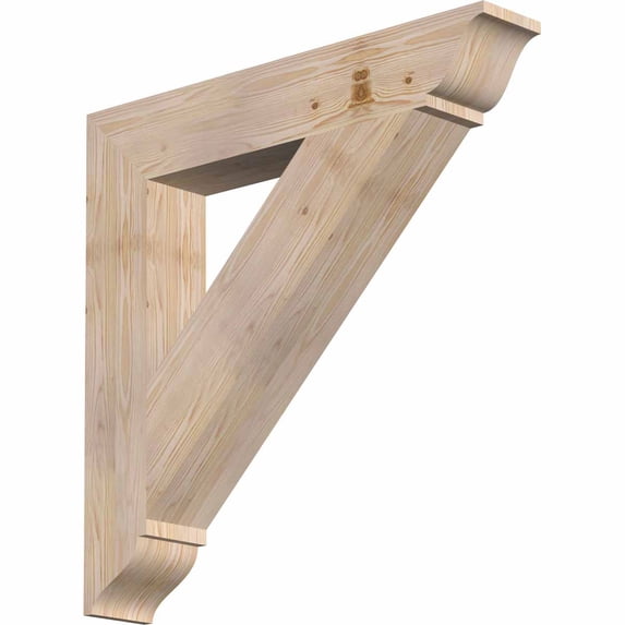 Ekena Millwork 5 1/2"W x 34"D x 34"H Traditional Traditional Smooth Bracket, Douglas Fir