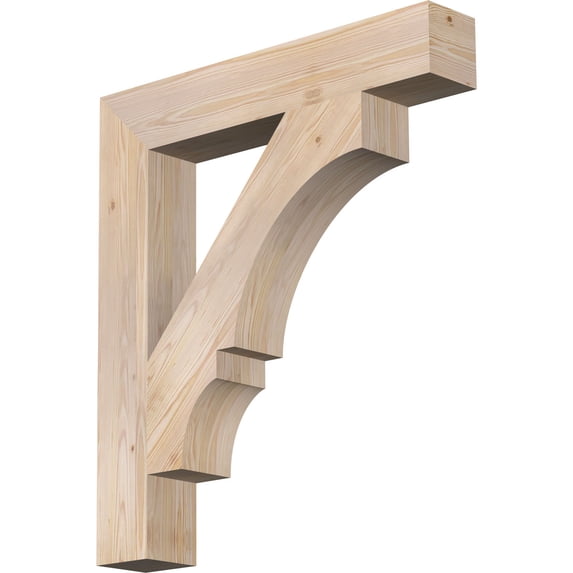 Ekena Millwork 5 1/2"W x 34"D x 38"H Balboa Block Smooth Bracket, Douglas Fir