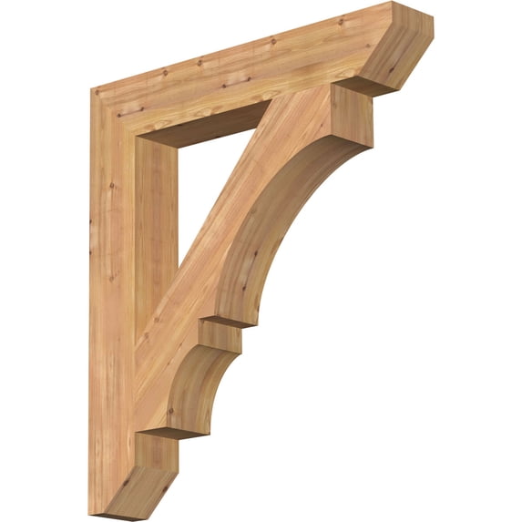Ekena Millwork 5 1/2"W x 34"D x 38"H Balboa Slat Smooth Bracket, Western Red Cedar