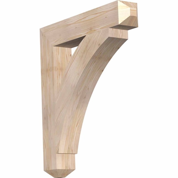 Ekena Millwork 5 1/2"W x 34"D x 38"H Thorton Craftsman Smooth Bracket, Douglas Fir