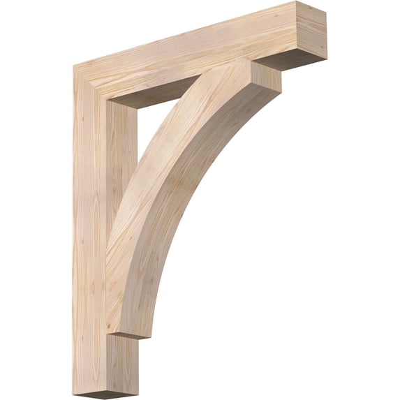 Ekena Millwork 5 1/2"W x 34"D x 40"H Thorton Block Smooth Bracket, Douglas Fir