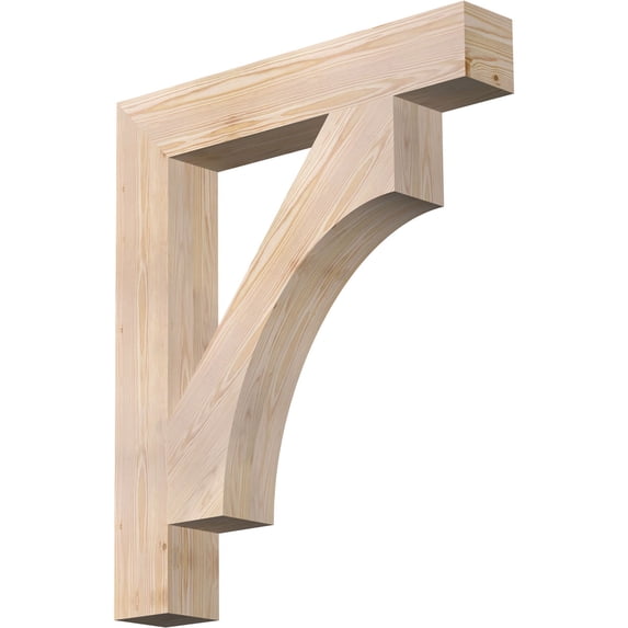 Ekena Millwork 5 1/2"W x 34"D x 40"H Westlake Block Smooth Bracket, Douglas Fir