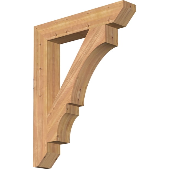 Ekena Millwork 5 1/2"W x 34"D x 42"H Balboa Slat Smooth Bracket, Western Red Cedar