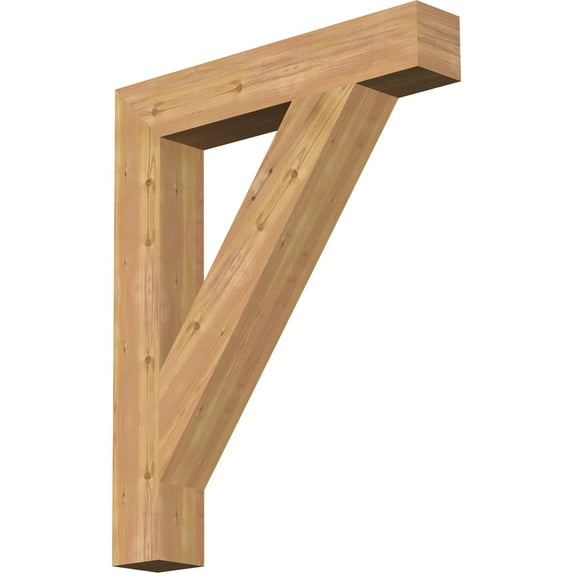 Ekena Millwork 5 1/2"W x 34"D x 42"H Traditional Block Smooth Bracket, Western Red Cedar