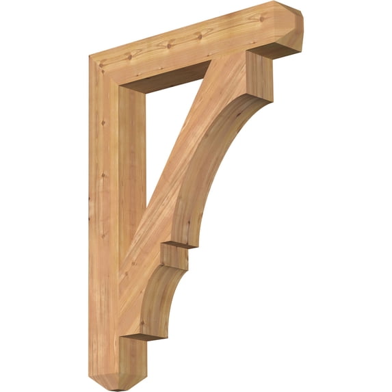 Ekena Millwork 5 1/2"W x 34"D x 46"H Balboa Craftsman Smooth Bracket, Western Red Cedar