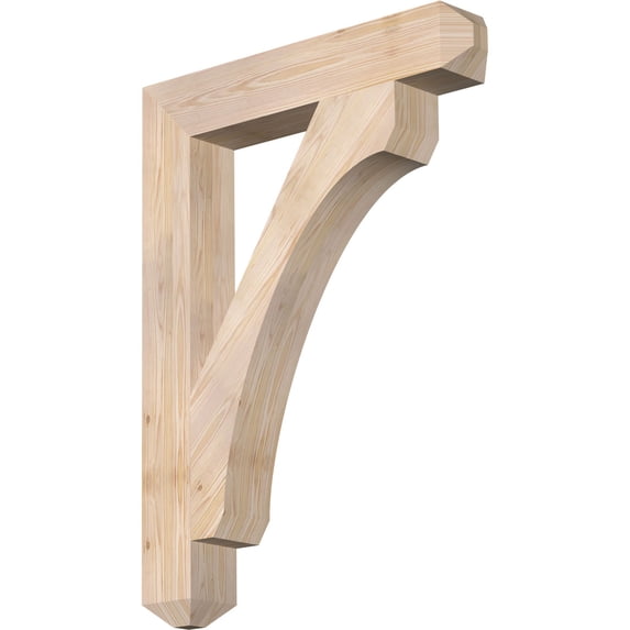 Ekena Millwork 5 1/2"W x 34"D x 46"H Legacy Craftsman Smooth Bracket, Douglas Fir