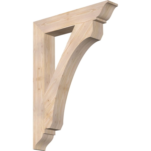 Ekena Millwork 5 1/2"W x 34"D x 46"H Legacy Traditional Smooth Bracket, Douglas Fir