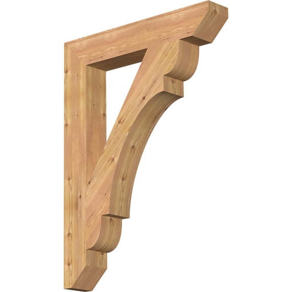 Ekena Millwork 5 1/2"W x 34"D x 46"H Olympic Slat Smooth Bracket, Western Red Cedar