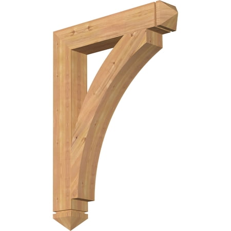 Ekena Millwork 5 1/2"W x 34"D x 46"H Thorton Arts & Crafts Smooth Bracket, Western Red Cedar