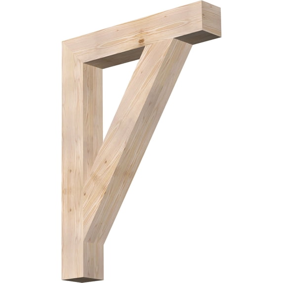 Ekena Millwork 5 1/2"W x 34"D x 46"H Traditional Block Smooth Bracket, Douglas Fir
