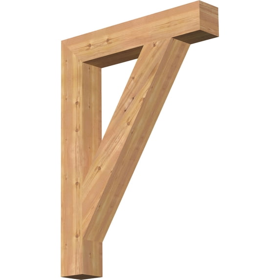 Ekena Millwork 5 1/2"W x 34"D x 46"H Traditional Block Smooth Bracket, Western Red Cedar