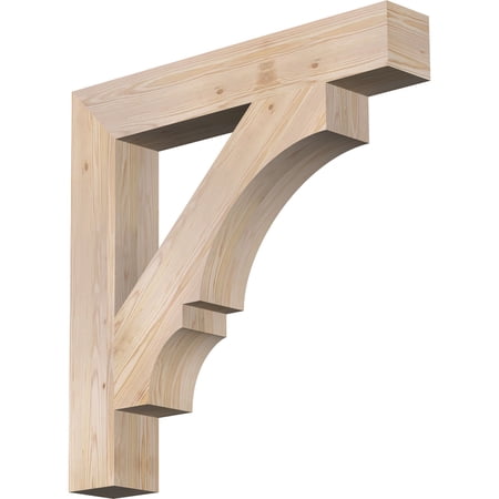 Ekena Millwork 5 1/2"W x 36"D x 36"H Balboa Block Smooth Bracket, Douglas Fir