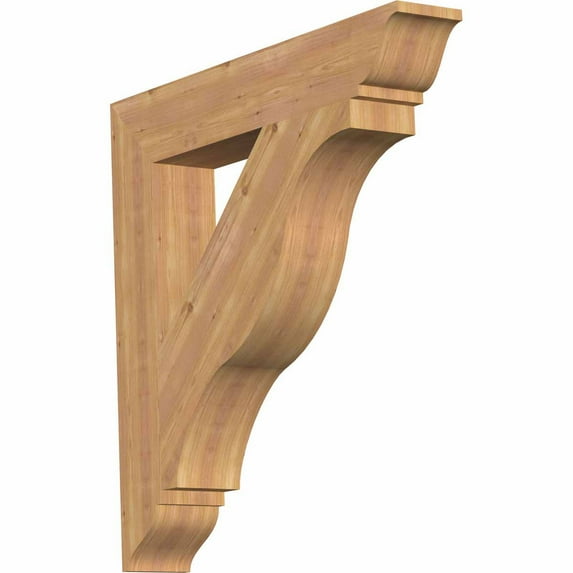 Ekena Millwork 5 1/2"W x 36"D x 36"H Funston Traditional Smooth Bracket, Western Red Cedar