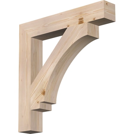 Ekena Millwork 5 1/2"W x 36"D x 36"H Imperial Block Smooth Bracket, Douglas Fir