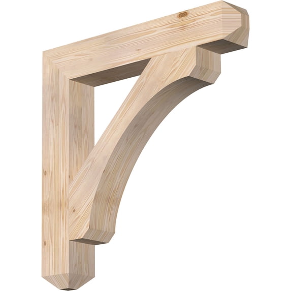 Ekena Millwork 5 1/2"W x 36"D x 36"H Legacy Craftsman Smooth Bracket, Douglas Fir
