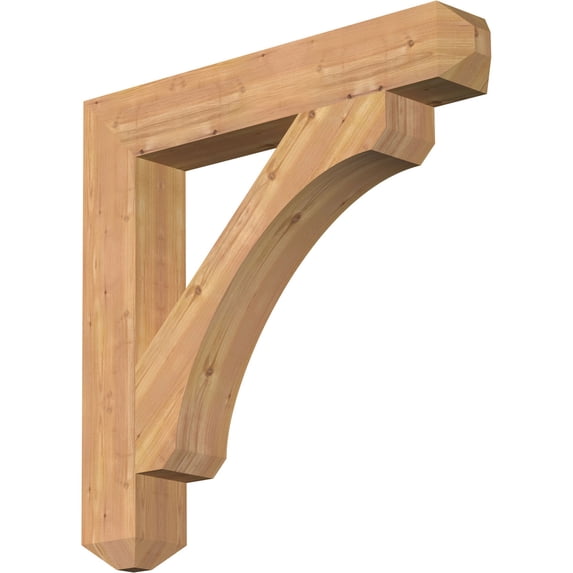 Ekena Millwork 5 1/2"W x 36"D x 36"H Legacy Craftsman Smooth Bracket, Western Red Cedar