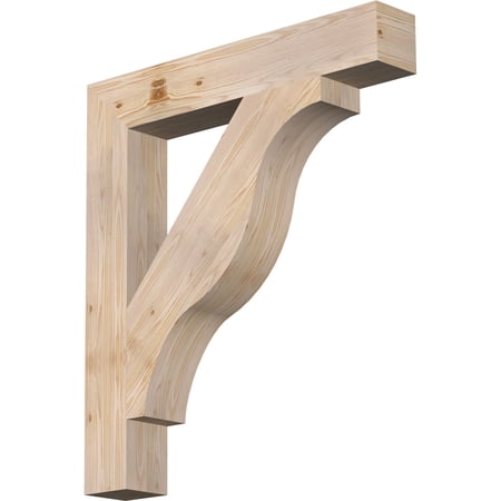 Ekena Millwork 5 1/2"W x 36"D x 40"H Funston Block Smooth Bracket, Douglas Fir