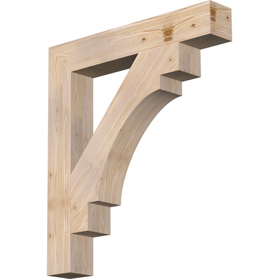 Ekena Millwork 5 1/2"W x 36"D x 40"H Merced Block Smooth Bracket, Douglas Fir