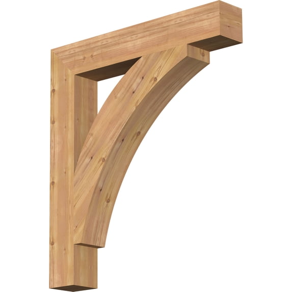 Ekena Millwork 5 1/2"W x 36"D x 40"H Thorton Block Smooth Bracket, Western Red Cedar