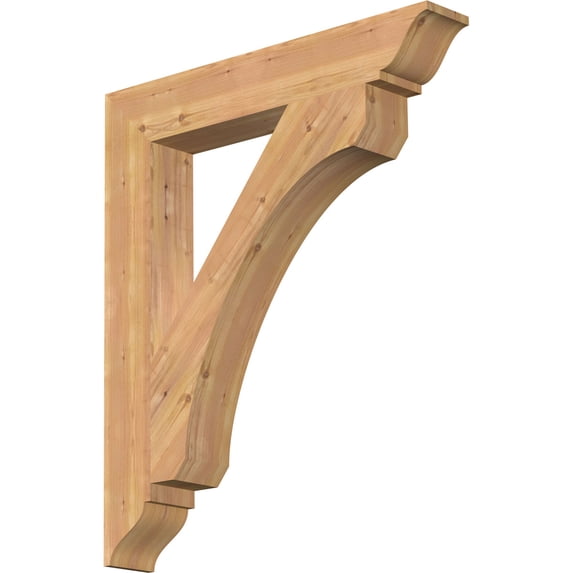 Ekena Millwork 5 1/2"W x 36"D x 42"H Legacy Traditional Smooth Bracket, Western Red Cedar