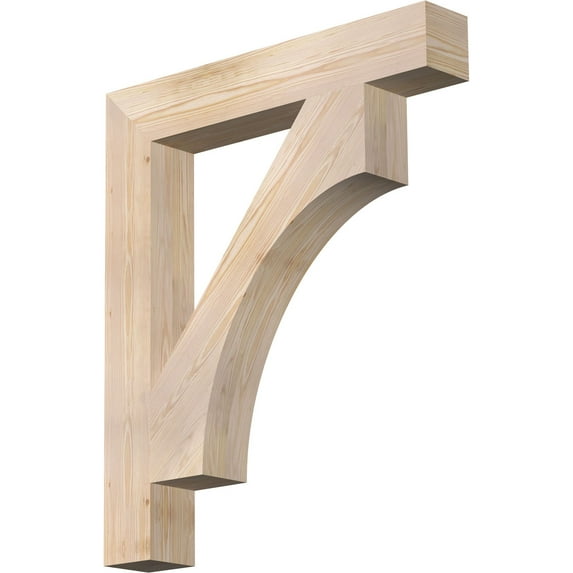 Ekena Millwork 5 1/2"W x 36"D x 42"H Westlake Block Smooth Bracket, Douglas Fir