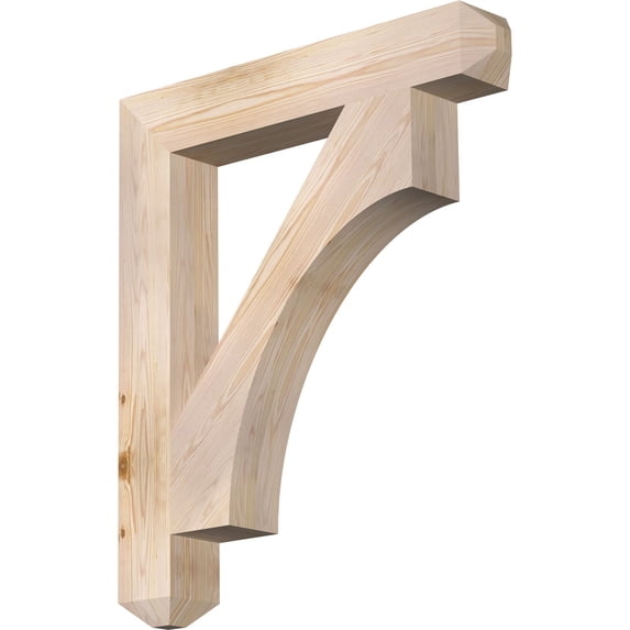 Ekena Millwork 5 1/2"W x 36"D x 42"H Westlake Craftsman Smooth Bracket, Douglas Fir