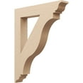 thumbnail image 1 of Ekena Millwork 5 1/2"W x 36"D x 44"H Funston Traditional Rough Cedar Woodgrain TimberThane Bracket, Primed Tan, 1 of 6
