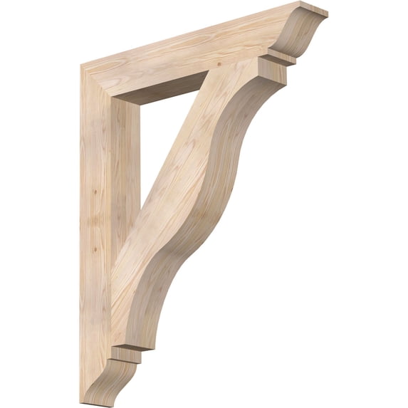 Ekena Millwork 5 1/2"W x 36"D x 44"H Funston Traditional Smooth Bracket, Douglas Fir