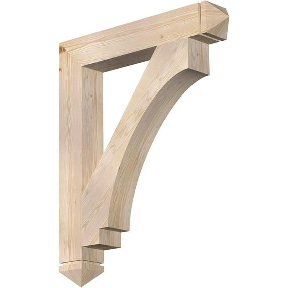 Ekena Millwork 5 1/2"W x 36"D x 44"H Imperial Arts & Crafts Smooth Bracket, Douglas Fir