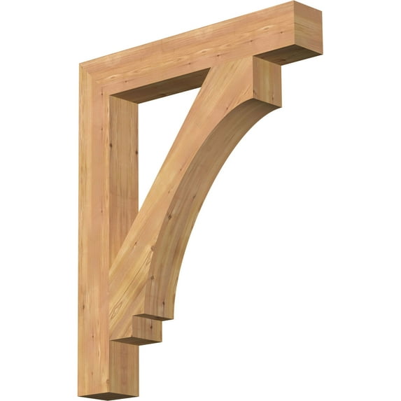 Ekena Millwork 5 1/2"W x 36"D x 44"H Imperial Block Smooth Bracket, Western Red Cedar