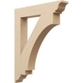 thumbnail image 1 of Ekena Millwork 5 1/2"W x 36"D x 44"H Imperial Traditional Rough Cedar Woodgrain TimberThane Bracket, Primed Tan, 1 of 6